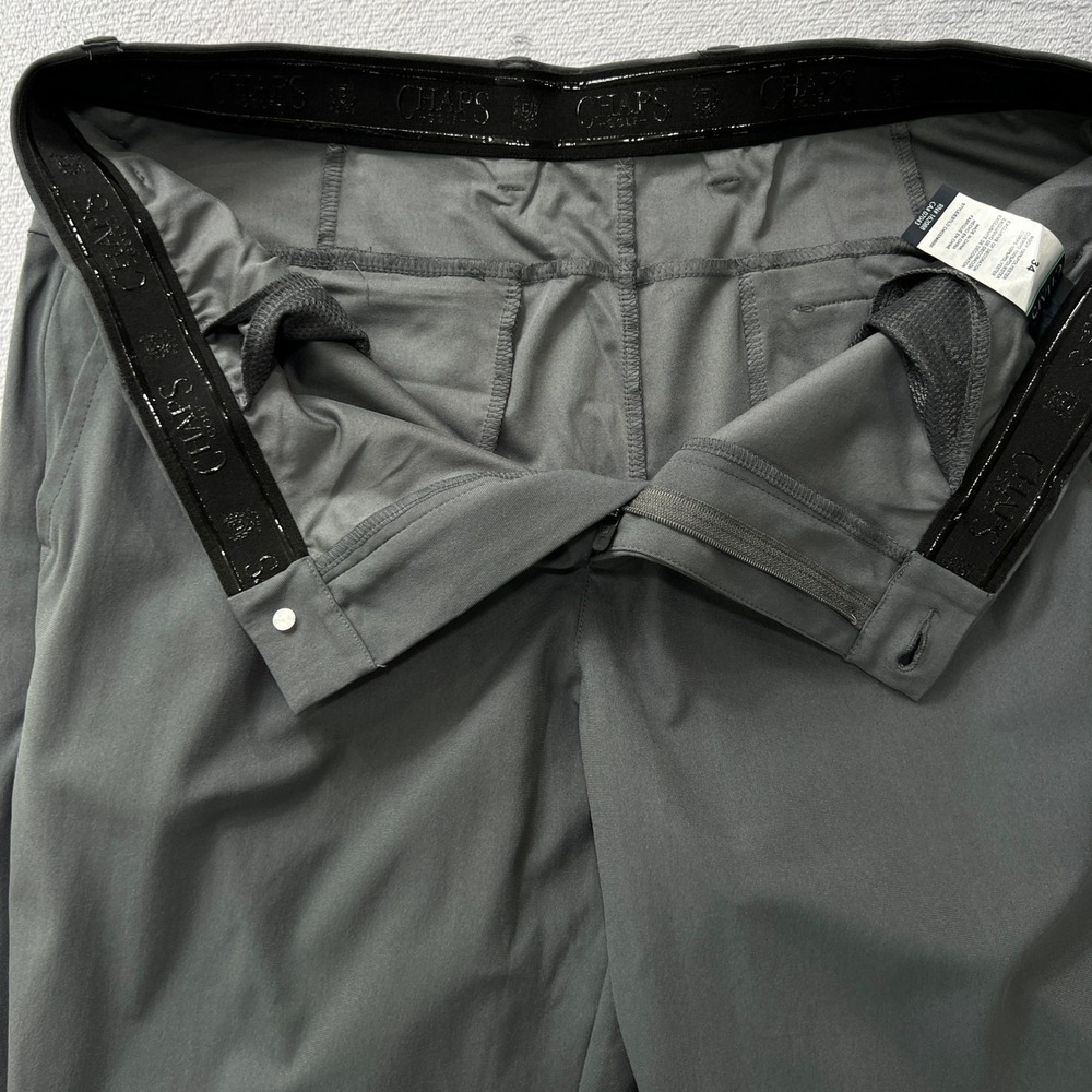 Chaps Golf Pants Men's 34x32 Gray Tech Performance Lightweight Stretch Trousers - Picture 8 of 9